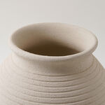 Homez Clay Stone Vase 29*29*25Cm, Offwhite image number 2