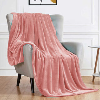 Cottage micro flannel blanket polyester pink 150*220 cm