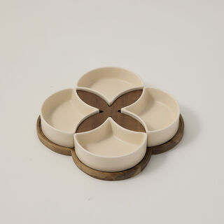 Dallaty off white porcelain nut bowls set 5 pcs