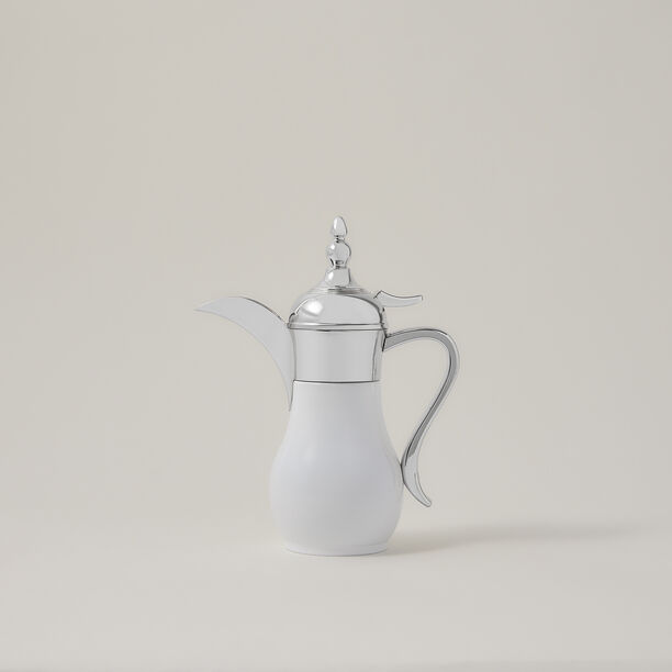 1Pc Steel Vacuum Flask Mini Traditional White Silver 0.3Ml image number 0