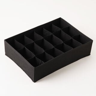 Homez Polyester Clothes Organizer, 18 Grid Black 59.5*20.5*19Cm