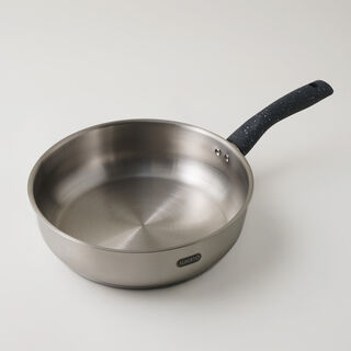 Alberto stainless steel ftypan with lid 30*8.5cm 6.0L, silver