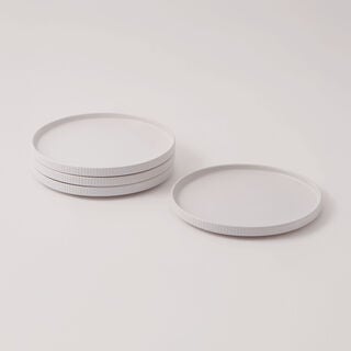 La Mesa 4pcs porcelain dinner plate set, white 27*27*2.5 cm