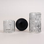 Dallaty glass with black patterns Tea and coffee cups set 18 pcs image number 1