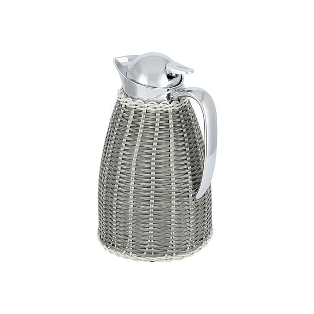 Dallety Steel Vacuum Flask Rattan Design Gray 1L image number 2