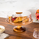 Billi Acacia Wood Cake Dome With Stand image number 0