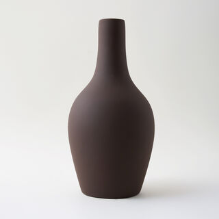 Homez Clay Stone Vase 19*19*39Cm, Brown