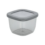 Grey food container plastic set with lids 9 pcs image number 6