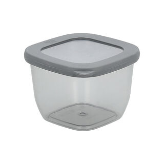 Grey food container plastic set with lids 9 pcs