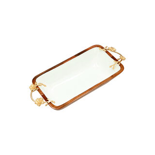 La Mesa Rectangle Dish Large Enamel Gold36 X 20