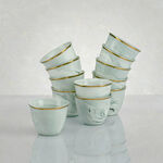 La Mes Grey Marble Arabic Coffee Set 12 Pieces With Gold  image number 5