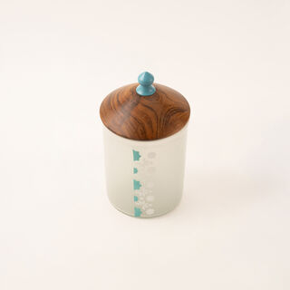 La Mesa glass container with lid 12*12*21cm