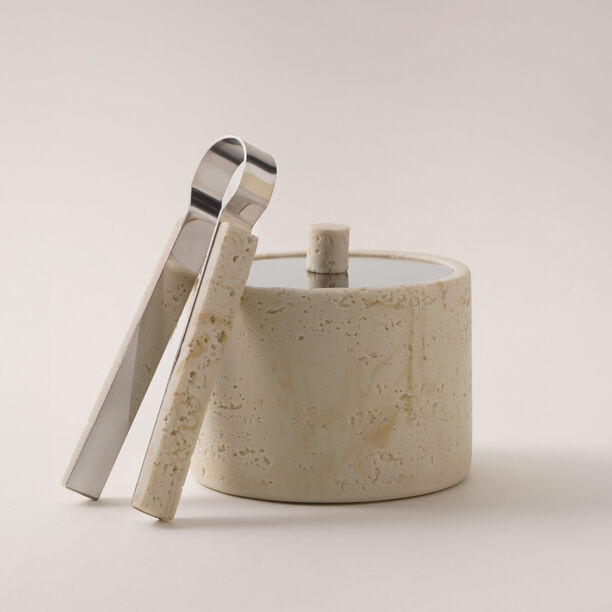 Homez oud burner set travertine collection 9.5*9.5*16.5cm image number 3