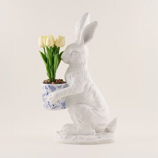 Rabbit Home Accent Resin White 18.7x30.8x51.2cm