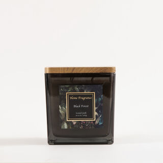 هومز شمعة معطرة زجاجية برائحة الغابة السوداء، 460 جرام