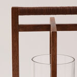 هومز حامل شموع خشب 24*24*30سم، بني image number 3