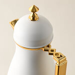 Dallaty 2 Pieces Plastic Vacuum Flask Koufa White & Gold 1L image number 4