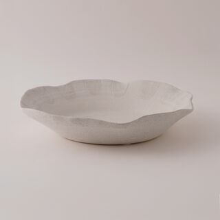 Homez Ceramic Decor Plate, Beige 36*36*7.5 Cm