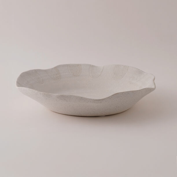 Homez Ceramic Decor Plate, Beige 36*36*7.5 Cm image number 1