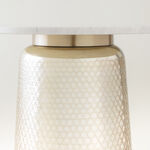 Homez gold side table glass and marble 54*48*48cm image number 2