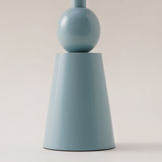 Homez metal Ramadan crescent moon with spherical base, green 32*8*15cm