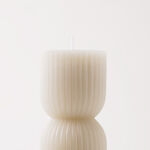Homez embossed candle 5.5*17cm, grey image number 2