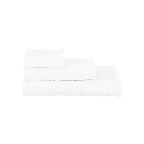 Jacquard Cotton Bath Towel 70*140 cm White image number 4