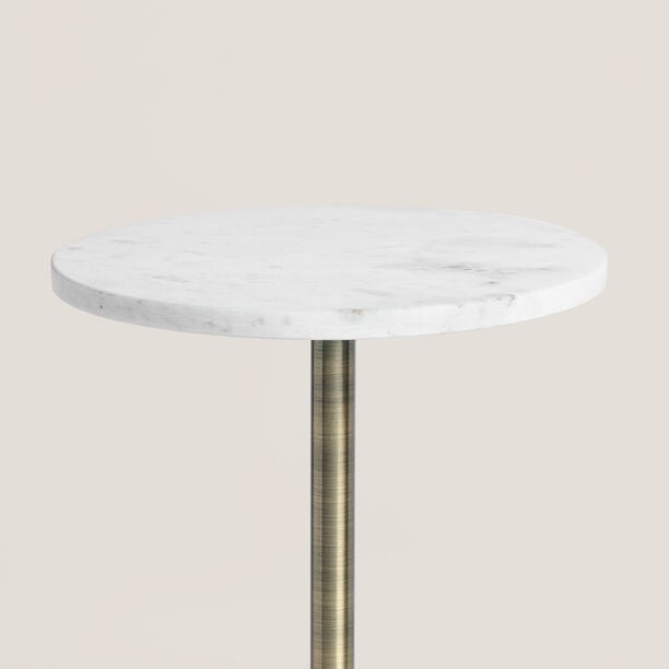 هومز طاولة مشروبات من الرخام، ذهبي 30*30*60.25سم image number 1