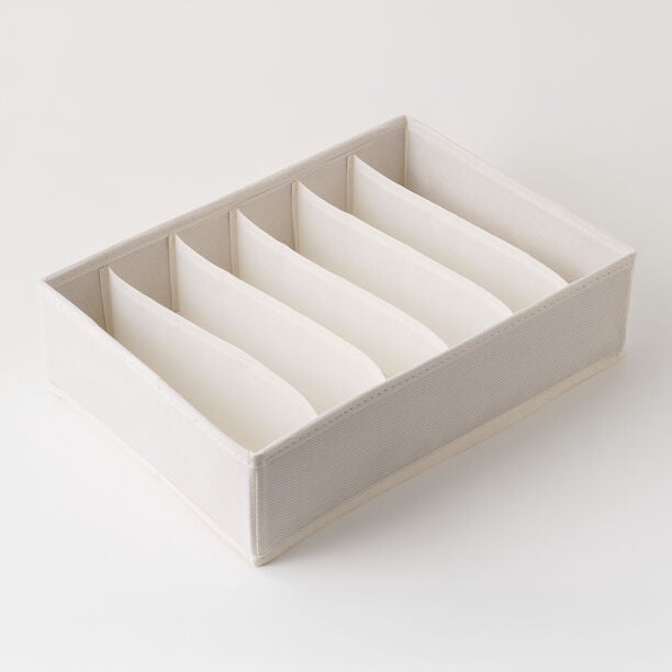 Homze Polyester Clothes Organizer, 6 Grid Beige 59.5*20.5*19Cm image number 0