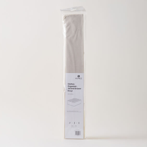 Homez Polyester Clothes Organizer, 18 Grid Beige 59.5*20.5*19Cm image number 5