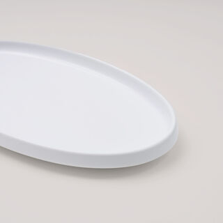 Pearl Collection La Mesa Porcelain Serving Platter Wood Serving Base