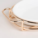 Oval Plate With Stand Silver 12" image number 2