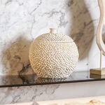 Homez off white resin decorative box 26*26*25 cm image number 5