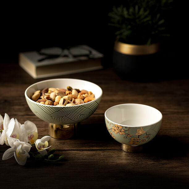 Dallaty green porcelain date bowls set 2 pcs image number 0