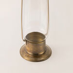 Homez gold metal lantern 24*24*72 cm image number 1