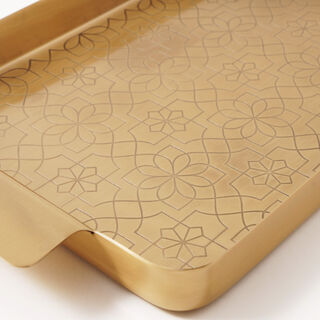 Dallaty steel serving tray 57*25*3cm, gold