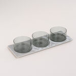 Salam 4 Pieces Glass Nuts Bowl Set image number 1