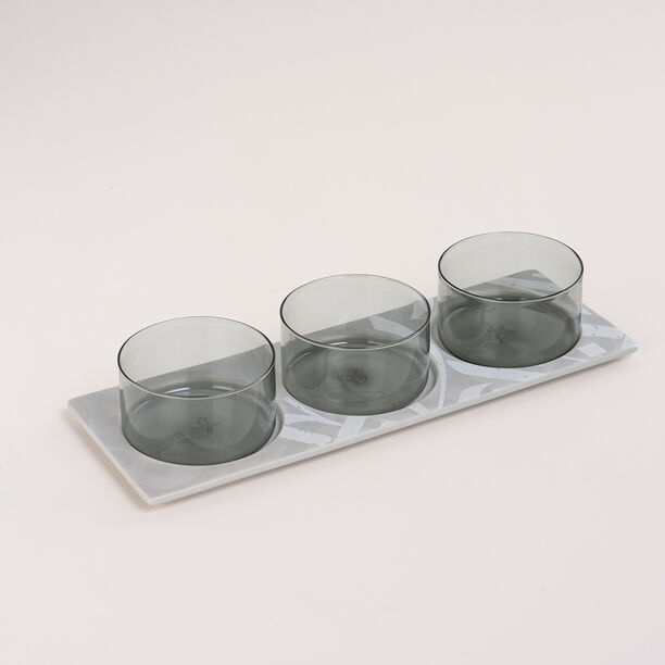 Salam 4 Pieces Glass Nuts Bowl Set image number 1
