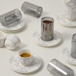 Dallaty white porcelain and glass Tea and coffee cups set 18 pcs image number 4
