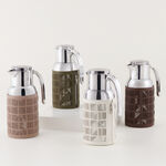 Dallaty Stainless Steel Thermos with Leather Touch, Brown, 1.3L image number 4