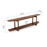 Homez benji console, walnut 220*35*56 cm image number 1