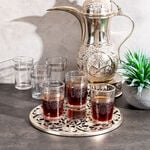 Moroccan Tea Glass Set Silver image number 2
