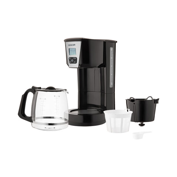 Sencor electric black coffee maker 1000W, 1.8L image number 4