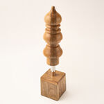 Brown wood Ramadan decoration 10*10*51 cm image number 1