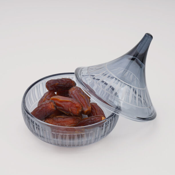 دلتي وعاء تمر زجاج 15 مل، رمادي image number 0