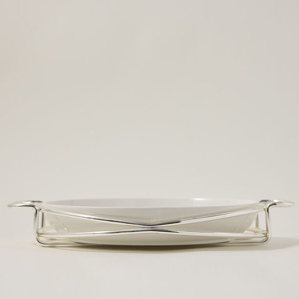 Round Plate With Stand Silver image number 0