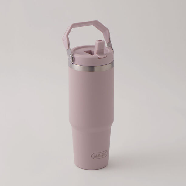 Alberto stainless steel double wall travel bottle, pink 900ml image number 0