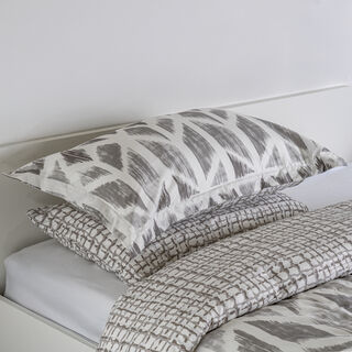 Cottage microfiber block chevron print 6pc king comforter set, grey 220*240cm