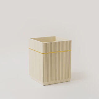 Homez sandstone waste bin, beige 20.3*20.3*25cm