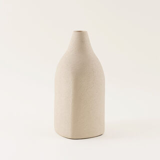 Homez stone pot ceramic vase, beige, 12*12*27cm